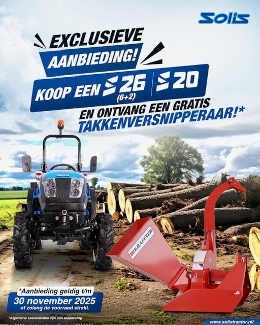 Solis Actie met gratis takkenversnipperaar
