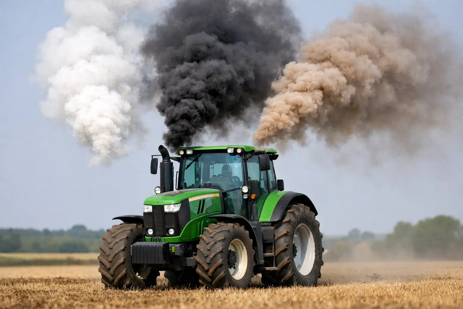 Tractor rookt: wat betekent de kleur van de rook?